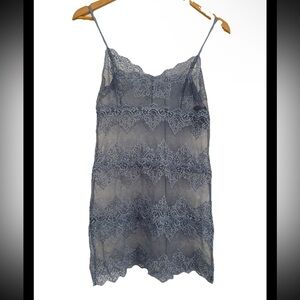 Only Hearts So Fine Powder Blue Stretch Lace Chamise Medium